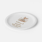 Neues Kapitel beginnt Fox Storybook Kinderdusche Pappteller (Schrägansicht)