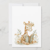 Neues Kapitel beginnt Giraffe Storybook Kinderdusc Einladung (Rückseite)