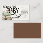 Neues Kapitel Beginnt Kinderdusche Vintage Wildblu Begleitkarte (Vorne/Hinten)