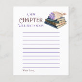 Neues Kapitel beginnt Lavender Story Baby Shower G (Rückseite)