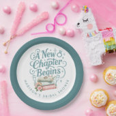 Neues Kapitel beginnt mit dem Brautparty Aquamarin Pappteller (Party)