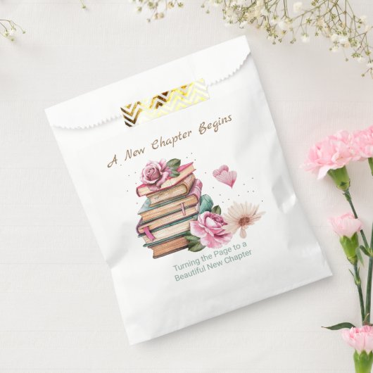 Neues Kapitel Beginnt Romantisches Buch Thema Flor Geschenktütchen (Versiegelt)