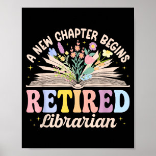 Neues Kapitel beginnt Ruhestand Bibliothekar Rentn Poster