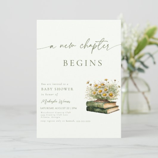 Neues Kapitel beginnt, Storybook-Brautparty Einladung (Stehend Vorderseite)