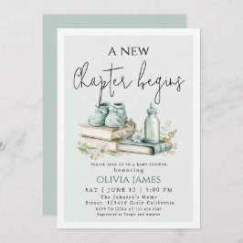 Neues Kapitel beginnt Storybook Kinderdusche Einladung