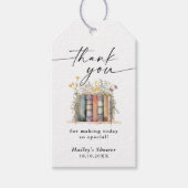 Neues Kapitel Beginnt Wildblume Babydusche Geschenkanhänger (Vorderseite)