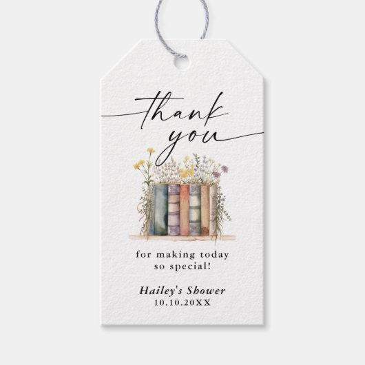 Neues Kapitel Beginnt Wildblume Brautparty Geschenkanhänger (Vorderseite)