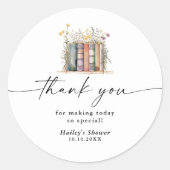 Neues Kapitel Beginnt Wildblume Brautparty Runder Aufkleber (Vorderseite)