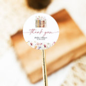 Neues Kapitel Beginnt Wildblume Brautparty Runder Aufkleber