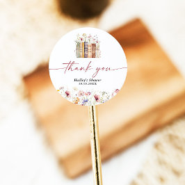 Neues Kapitel Beginnt Wildblume Brautparty Runder Aufkleber