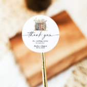 Neues Kapitel Beginnt Wildblume Brautparty Runder Aufkleber