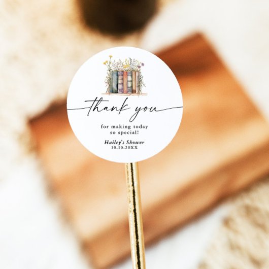 Neues Kapitel Beginnt Wildblume Brautparty Runder Aufkleber