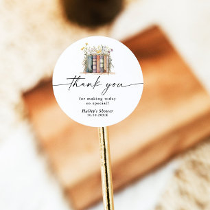 Neues Kapitel Beginnt Wildflower-Junggesellinnenab Runder Aufkleber