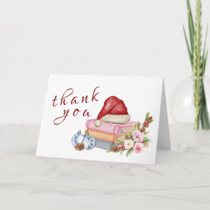 Neues Kapitel Beginnt Winter Floral Baby Shower Dankeskarte