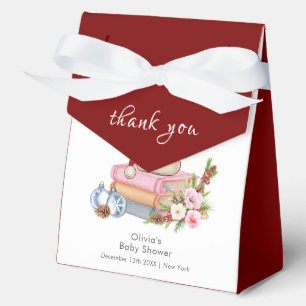 Neues Kapitel Beginnt Winter Floral Baby Shower Geschenkschachtel