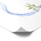 Neues Kapitel Blauer Bogen Baby Dusche Poster (Ecke)