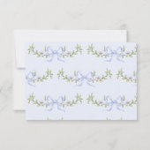 Neues Kapitel Blue Bow Baby Dusche Dankeskarte (Rückseite)