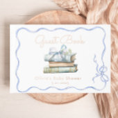 Neues Kapitel Blue Bow Baby Dusche Gästebuch