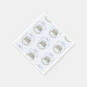 Neues Kapitel Blue Bow Books Vintage Babydusche Serviette (Ecke)