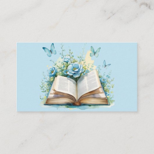 Neues Kapitel Blue Brunch Buch für Baby Showspiele Begleitkarte (Rückseite)