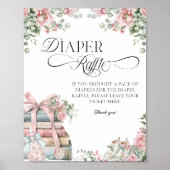 Neues Kapitel Bow Floral Baby Dusche Windeln Winde Poster (Vorne)