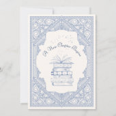 Neues Kapitel Boy Baby Dusche Einladung (Rückseite)