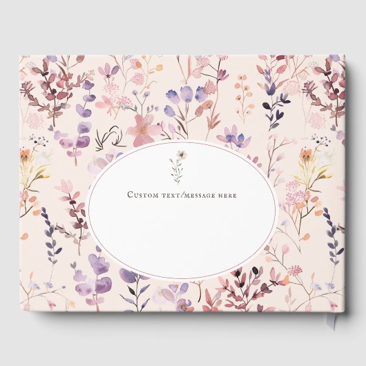 Neues Kapitel Brautparty Wasserfarbe, Wildblume Gästebuch (Rückseite)