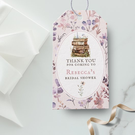 Neues Kapitel Brautparty Wasserfarbe, Wildblume Geschenkanhänger