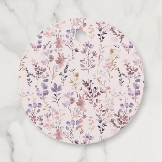 Neues Kapitel Brautparty Wasserfarbe, Wildblume Geschenkanhänger (Rückseite)