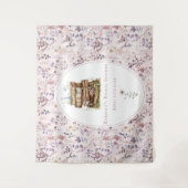 Neues Kapitel Brautparty Wildblume Hintergrund Wandteppich (Vorderseite)