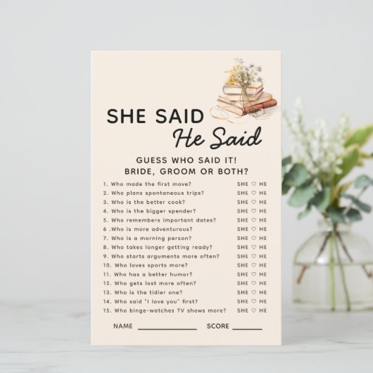 Neues Kapitel Buch, sagte er sagte, sie sagte Brid (Stehend Vorderseite)