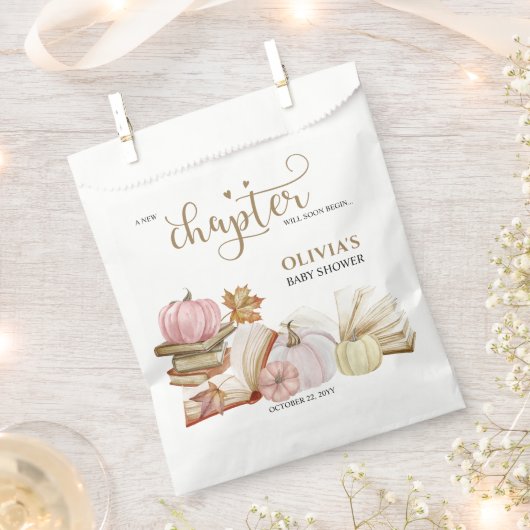 Neues Kapitel Buch Thema Blue Pumpkin Baby Dusche Geschenktütchen (Ausgeschnitten)