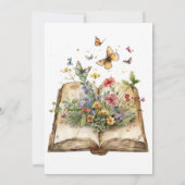 Neues Kapitel Buch Thema Kinderdusche Einladung (Rückseite)