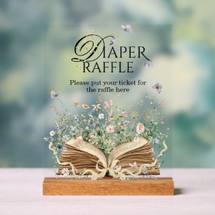 Neues Kapitel Buch Thema Wildblume Windeln Raffel Acrylschild