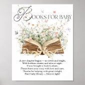 Neues Kapitel Buchthemenbuch Wildblume Buch Poster (Vorne)