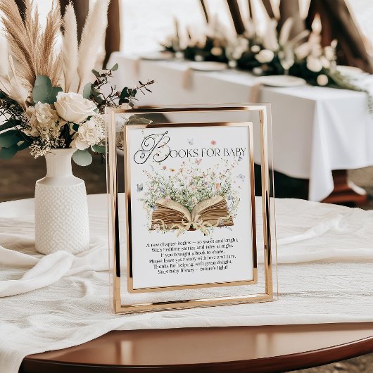 Neues Kapitel Buchthemenbuch Wildblume Buch Poster