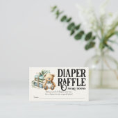 Neues Kapitel fängt Baby Dusche Windeln Raffle buc Begleitkarte (Stehend Vorderseite)