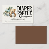 Neues Kapitel fängt Baby Dusche Windeln Raffle buc Begleitkarte (Vorne/Hinten)