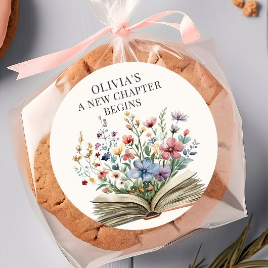 Neues Kapitel fängt Baby Shower Sticker buchen an