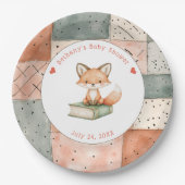 Neues Kapitel fängt Storybook Babydusche an Pappteller (Vorderseite)