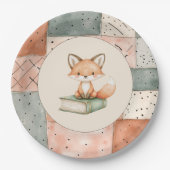 Neues Kapitel fängt Storybook Babydusche an Pappteller (Vorderseite)