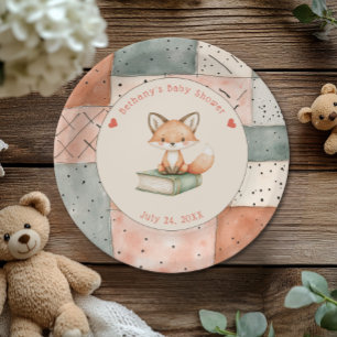 Neues Kapitel fängt Storybook Babydusche an Pappteller