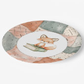 Neues Kapitel fängt Storybook Babydusche an Pappteller (Schrägansicht)