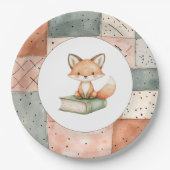 Neues Kapitel fängt Storybook Babydusche an Pappteller (Vorderseite)