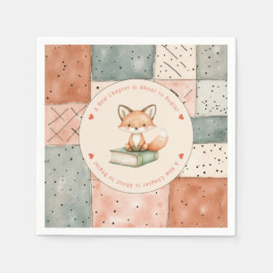 Neues Kapitel fängt Storybook Babydusche an Serviette