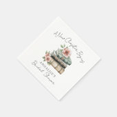 Neues Kapitel Florales Buch Brautparty Serviette (Ecke)