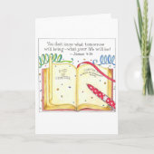 Neues Kapitel Geburtstagskarte Karte (Vorderseite)