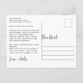 Neues Kapitel hat Winterurlaub in Wasserfarben beg Ankündigungspostkarte (Rückseite)