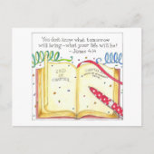 Neues Kapitel Inspirationspostkarte Postkarte (Vorderseite)