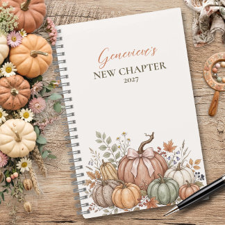 Neues Kapitel Journal 2027 | Little Harvest Pumpki Notizblock